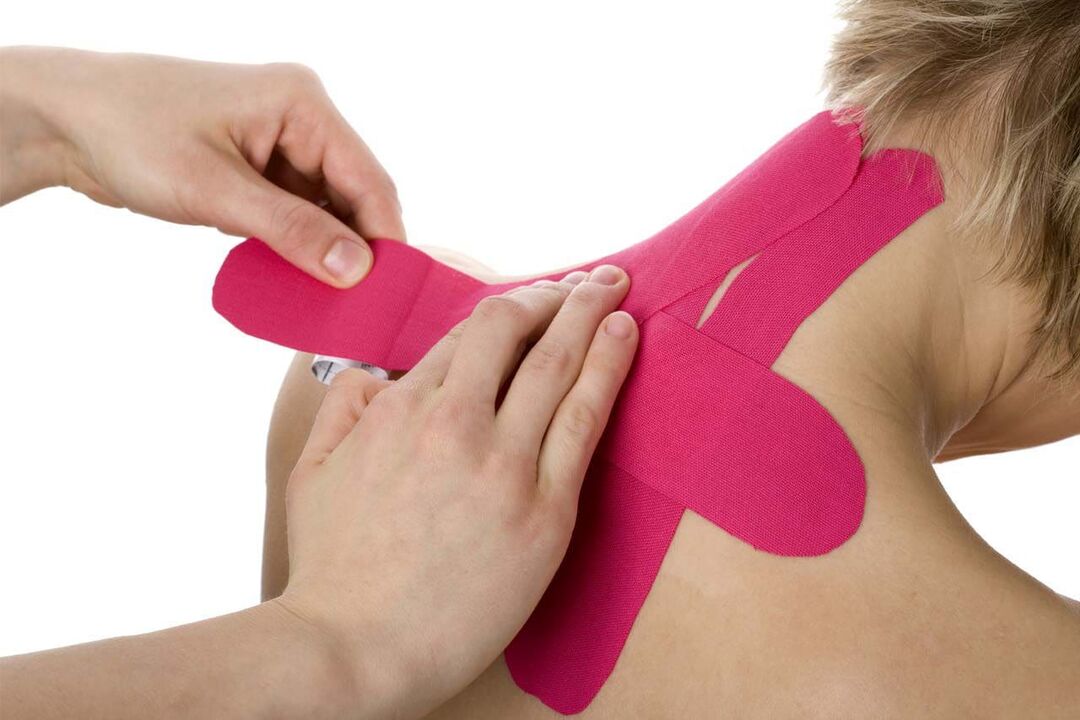 Neck taping for osteochondrosis